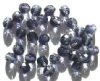 25 8mm Faceted Two Tone Amethyst Grey Firepolish Beads
